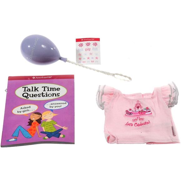 American Girl Party BIRTHDAY GOODIE BAG Balloon Stickers Book 18" Doll Top NEW - Picture 6 of 7
